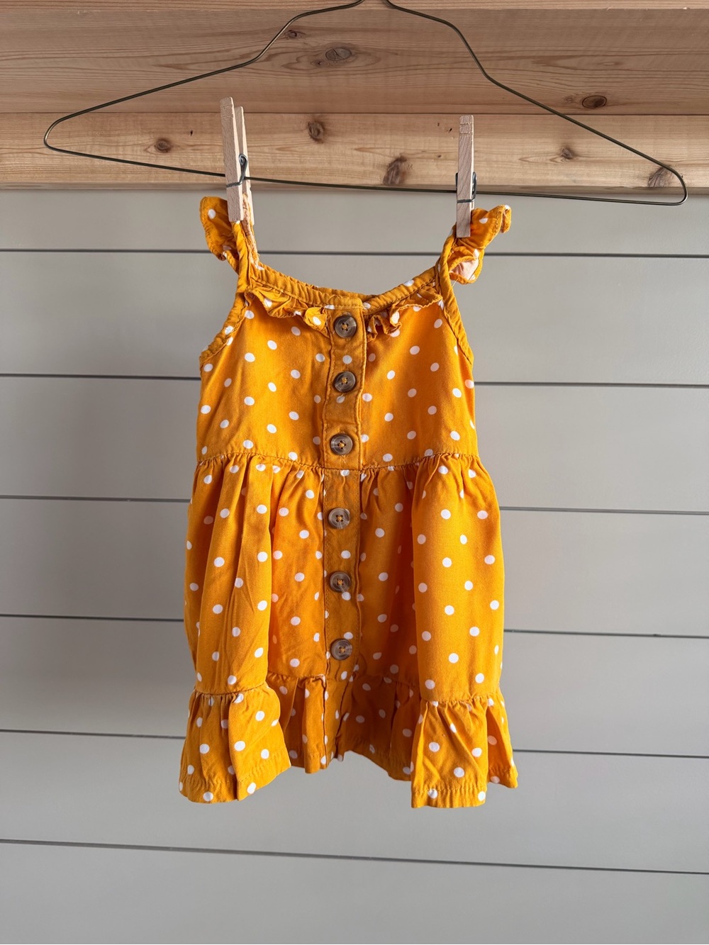 Polka Dot Button-Front Sundress